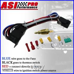 2 Rangée Radiateur +ventilateur & Relais Kit Pour Honda Civic Eg Ek/CRX Del Sol