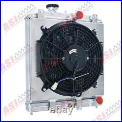 2 Rangée Radiateur +ventilateur & Relais Kit Pour Honda Civic Eg Ek/CRX Del Sol