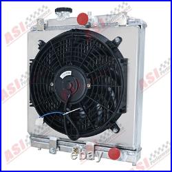 2 Rangée Radiateur +ventilateur & Relais Kit Pour Honda Civic Eg Ek/CRX Del Sol