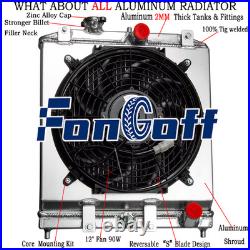 2 Rangées Radiateur Shroud Fan Pour 92-00 Honda Civic CX DX EX/EX-R GX/HX 1.8L