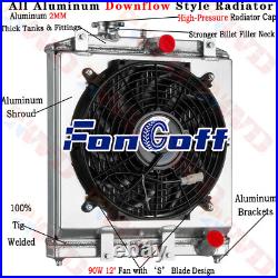 3Row Radiateur Ventilateur Pour 92-01 Honda Civic EG EK Del Sol Integra 1.6L NOU