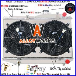 3 Rangées Radiateur Shroud Fan Pour 1984-87 Toyota Corolla AE86 4AGE 1.6L MT