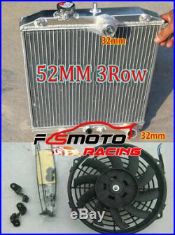 Aluminium Radiateur + Fan pour Honda CIVIC EK4/9 EG6/9 B16A B18 1.6L 92-00 32MM