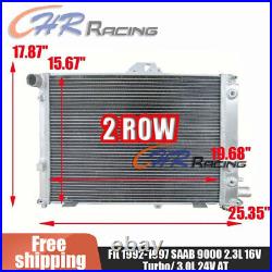 Aluminum Radiator For Saab 9000 2.0l/2.3l 16v Na/turbo, 3.0l 24v Auto 1993-1998