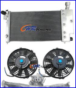 FOR PEUGEOT 106 GTI RALLYE/CITROEN SAXO/VTR 1996-2001 Aluminum Radiator&Dual Fan