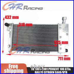 For ALUMINUM ALLOY RADIATOR PEUGEOT 106 GTI&RALLYE//CITROEN SAXO/VTR 91-01