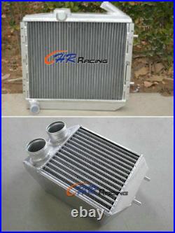 For Aluminum Radiator&Intercooler RENAULT SUPER 5/R5 9/11 1.4L GT TURBO MT 85-91
