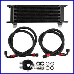 Universal 13-Row 10AN AN10 Radiateur d'huile de moteur Kit Oil Cooler Filter Kit Universal 13-Row 10AN AN10 Radiateur d'huile de moteur Kit Oil Cooler Filter Kit