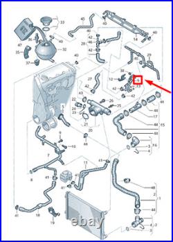 VAG Conduite de liquide de refroidissement d'origine 6Q0121064N