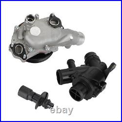 Water Pump with Bolts Gaskets Connector + Thermostat Kit Pour Jaguar Land Rover V8